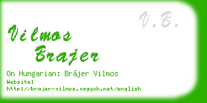 vilmos brajer business card